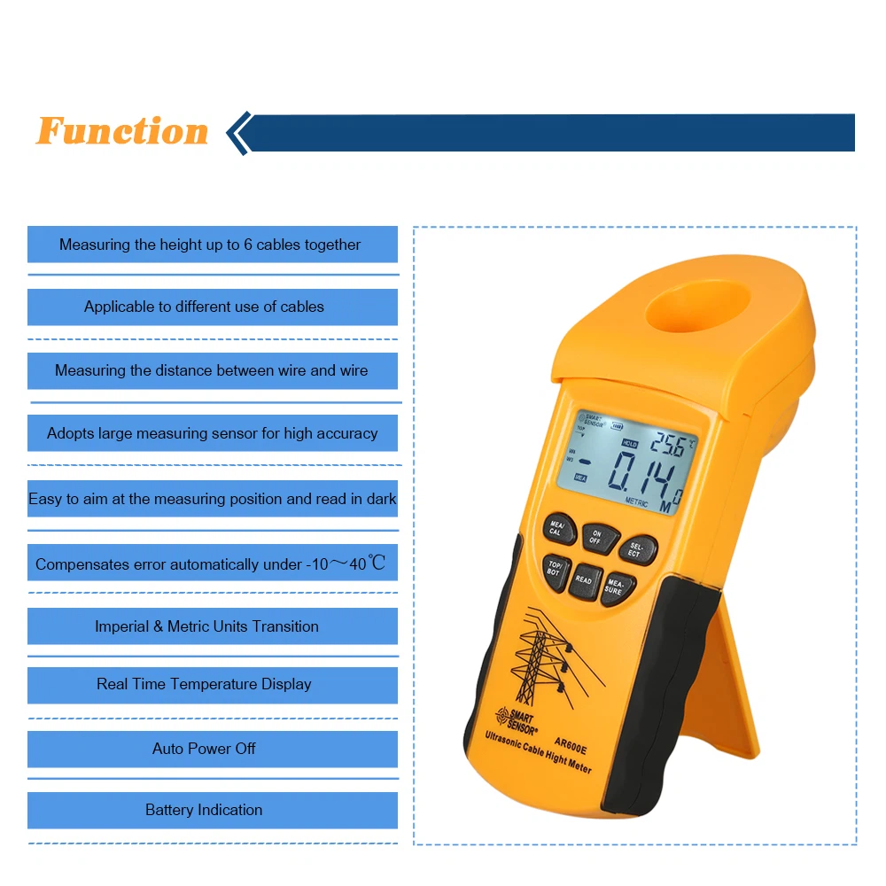 3. Digital LCD Ultrasonic Cable meter 3. Digital LCD Ultrasonic Cable meter