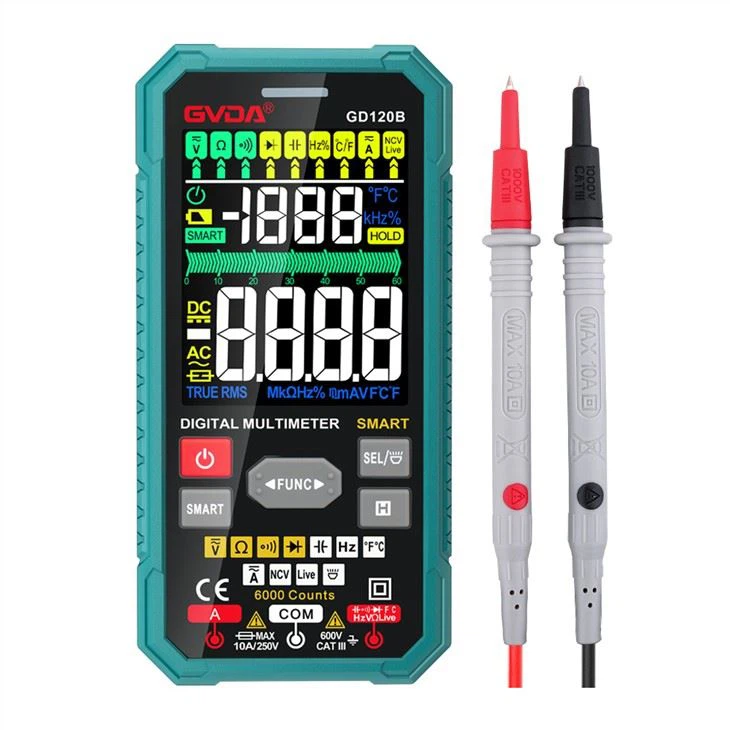 Valódi RMS színes LCD digitális multiméter